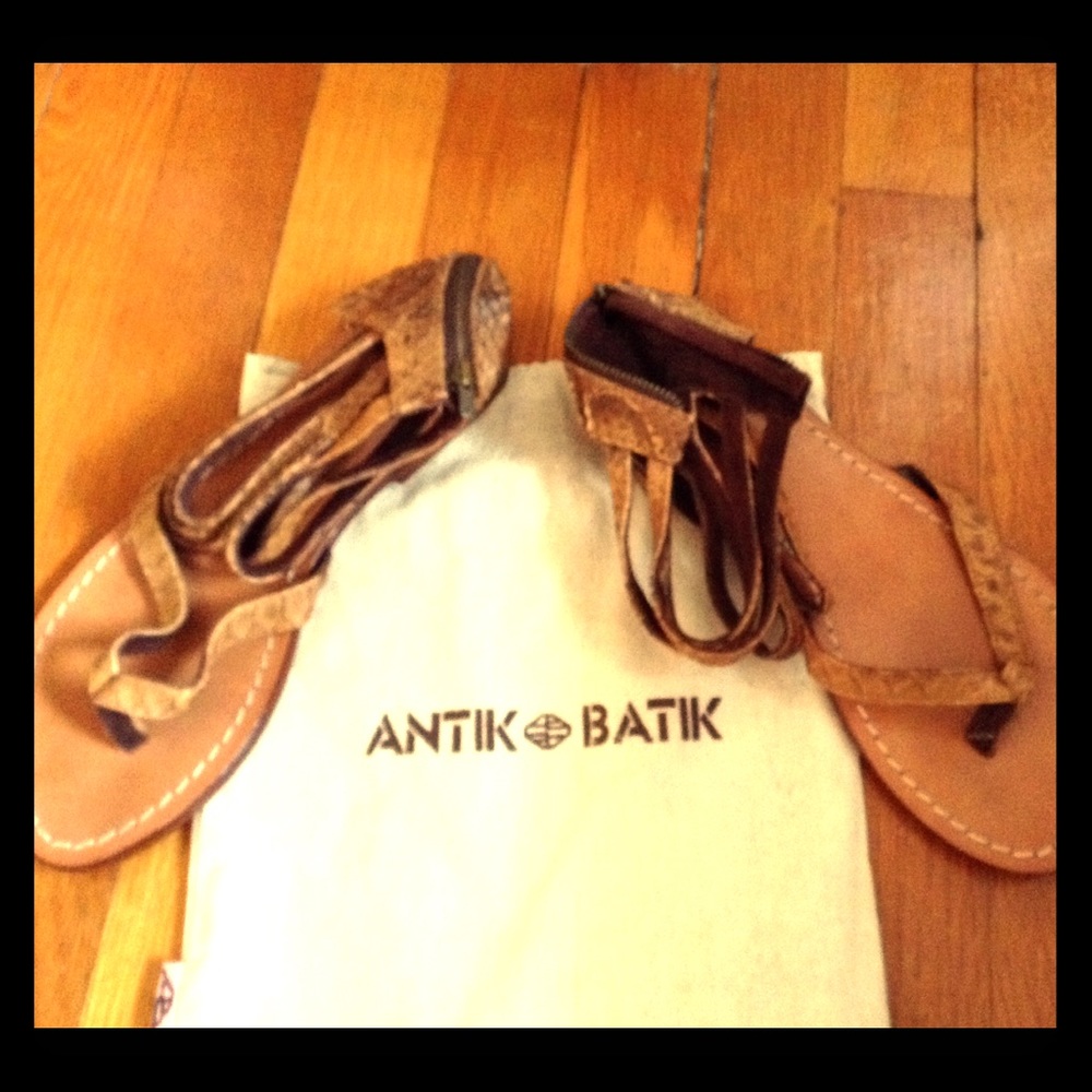 Leather summer sandals
